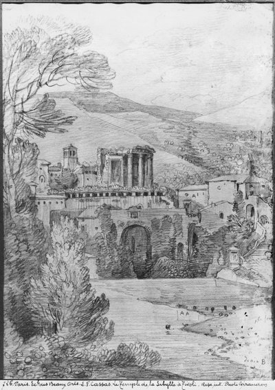 Temple of the Sibyl, Tivoli by Louis Francois Cassas
